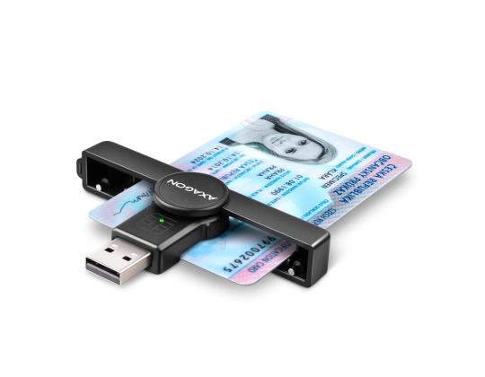 AXAGON CRE-SMPA, USB-A, musta - ID-kortinlukija