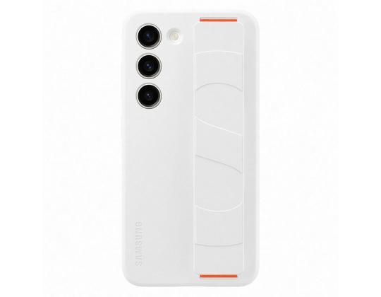 SAMSUNG Galaxy S23, Silicone Grip Case, valkoinen - Kotelo