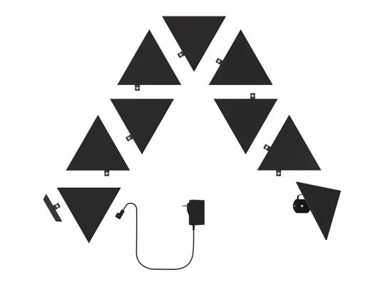 Nanoleaf Shapes Black Triangles Starter Kit, 9 paneelia - Älykäs kevyt aloituspakkaus