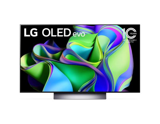 LG OLED evo C3, 48´´, Ultra HD, OLED, jalka keskellä, harmaa - TV