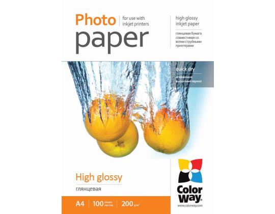 ColorWay A4, 200 g/m², 100 arkkia, kiiltävä - Valokuvapaperi