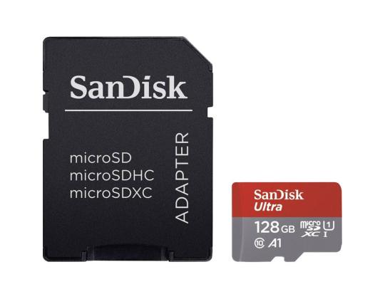 SANDISK Ultra microSD SD-sovittimella, 128 Gt - Mälukaart