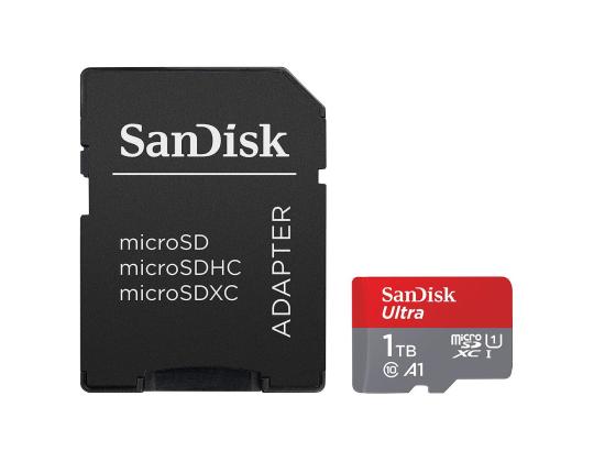 SANDISK Ultra microSDXC, 1 TB, hall - MicroSD-kortti SD-sovitin