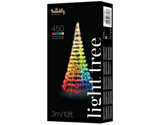 Twinkly Light Tree 3D, 450 LED, IP44, 3 m, musta - Älykäs joulukuusi