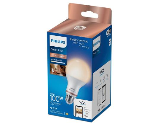 Philips WiZ LED Smart Bulb, 100 W, E27, valkoinen - Älykäs valo