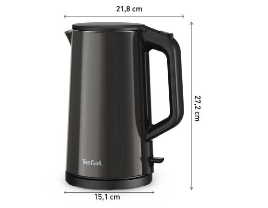 Tefal Double Layer, 1,5 L, 2000 W, harmaa - Vedenkeitin