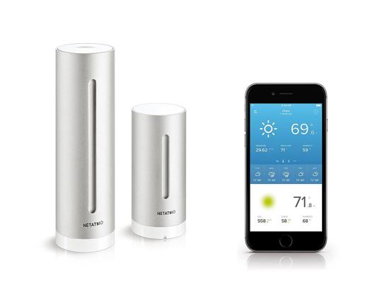 Netatmo Smart Home Weather Station, hopea - Älykäs sääasema kahdella anturilla