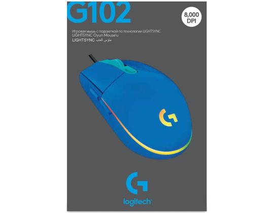 Logitech G102 LightSync, sininen - Juhtmega optiline hiir