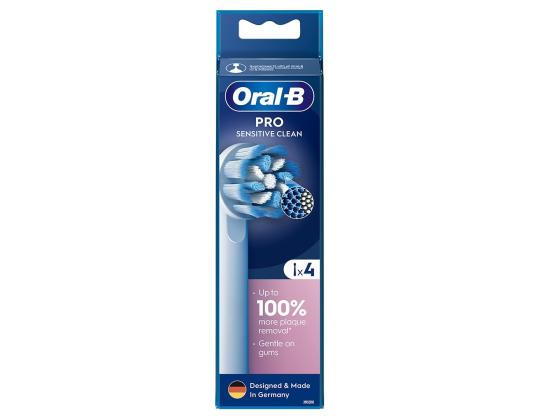 Braun Oral-B Sensitive Clean PRO, 4 kpl, valkoinen - Lisäharjat