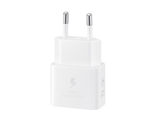 Samsung, USB-C, 25 W, valkoinen - Virtalähde ja USB-C-kaapeli