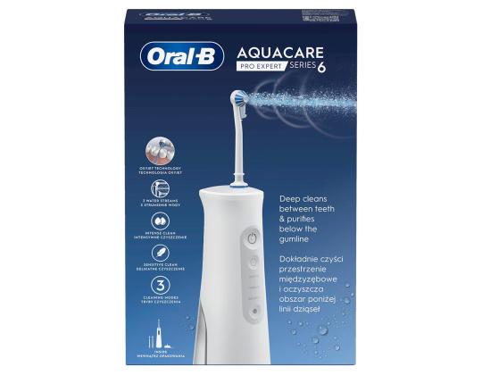 Braun Oral-B AquaCare 6, valkoinen - Painesuihke
