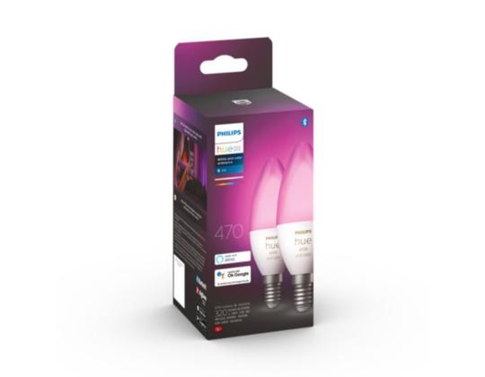 Philips Hue White and Color, E14, 2 kpl, värillinen - Älykäs valo