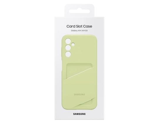 Samsung korttipaikan kansi, Galaxy A14, korttitaskulla, vaaleanvihreä - kansi