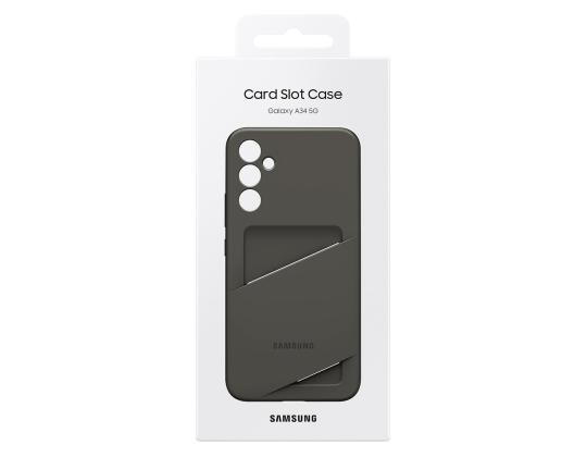 Samsung korttipaikan kansi, Galaxy A34, korttitaskulla, musta - kansi