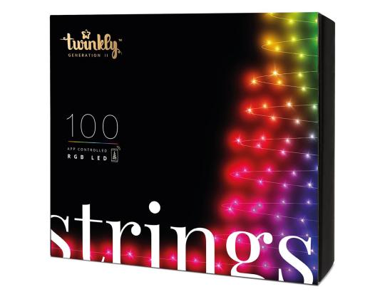 Twinkly 600 RGB LED String (Gen II), IP44, 48 m, musta - Älykkäät jouluvalot