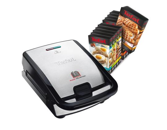 Tefal Snack Collection, 700 W, ruostumaton teräs - Sandwich-grilli vaihdettavilla levyillä