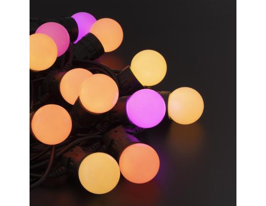 Twinkly Festoon Lights 20 RGB, 10 m, musta - Älykkäät juhlavalot