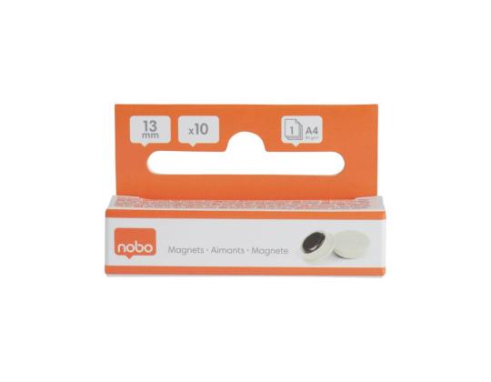 Taulumagneetti NOBO 13mm valkoinen 10 kpl