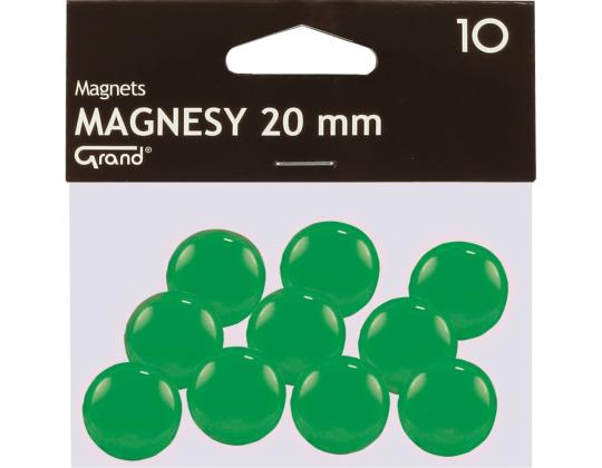 Taulumagneetit 20mm vihreä 10 kpl pakkauksessa GRAND