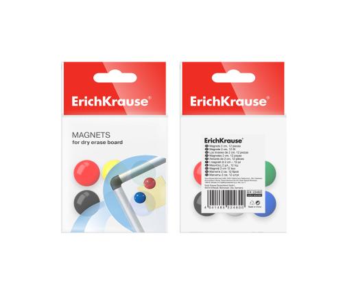 Tahnamagneettisarja 20mm 12kpl pakkauksessa sekavärit ERICH KRAUSE