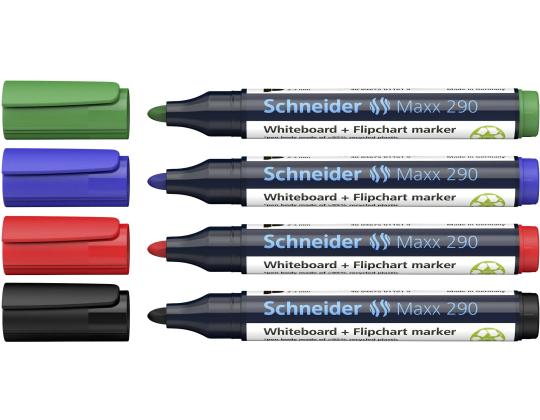 Valkotaulukynät 4 väriä Schneider MAXX 290