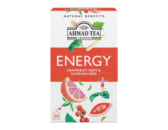 Yrttitee AHMAD Energy Grape mate ja Guaranan siemen 20 kpl kirjekuoressa