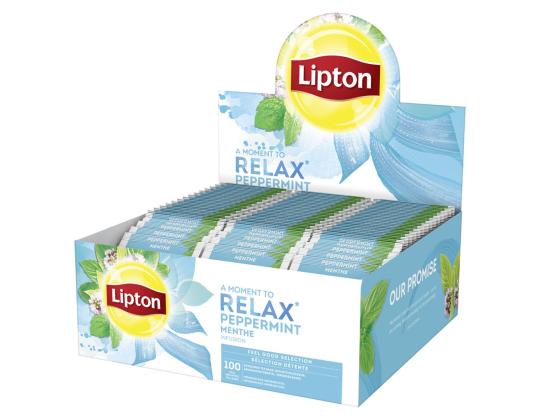 Yrttitee LIPTON Piparminttutee 100 kpl laatikossa