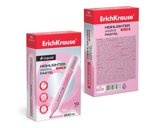 Tekstitussi ERICH KRAUSE Liquid Visioline V-14, pastelli pinkki
