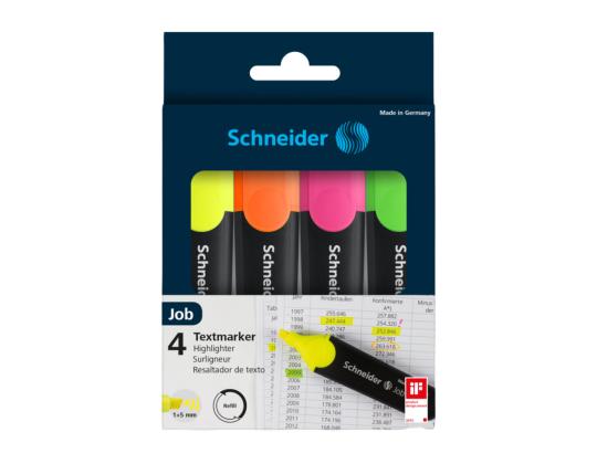 Sarja tekstimerkkejä SCHNEIDER 150 4 värin pakkauksessa
