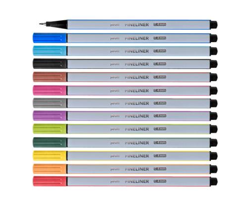 FOROFIS Fineliner 0,7 mm 12 värin mustekynäsetti