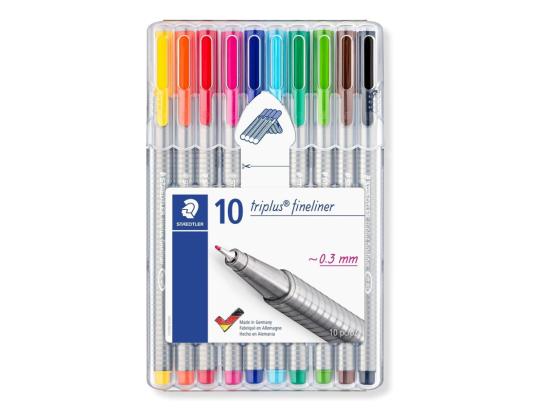 Mustekynän sarja STAEDTLER Triplus Fineliner 334 0,3mm 10 väriä