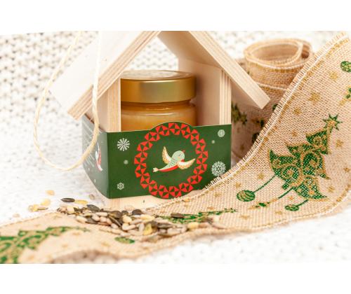 Käsityöhunaja lintujen ruokinta-automaatti + kukkahunaja 300 g