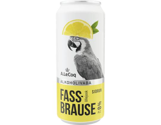 A. LE COQ Fassbrause Lemon alkoholiton olutjuoma 50cl (tölkki)