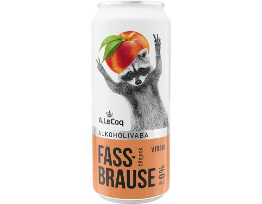 A. LE COQ Fassbrause Peach alkoholiton olutjuoma 50cl (tölkki)