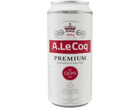 A. LE COQ Premium alkoholiton olut kevyt 50cl (tölkki)