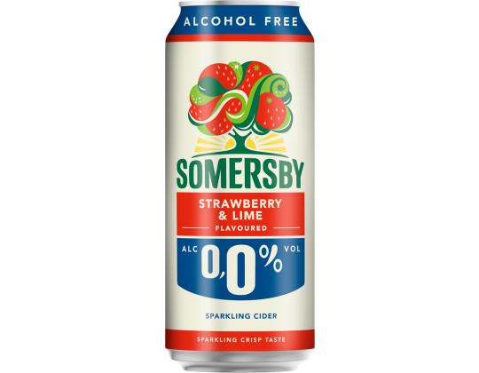 SOMERSBY Alkoholiton siideri Strawberry&Lime 50cl (tölkki)