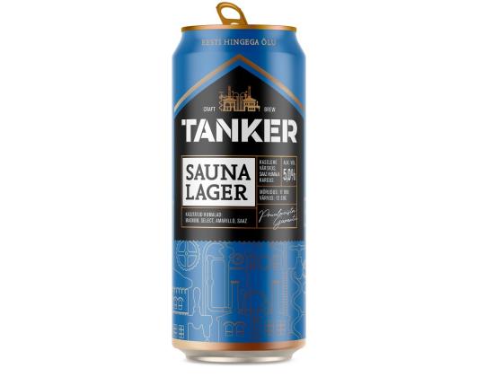 TANKER Sauna Lager alkoholiton olut kevyt 50cl (tölkki)