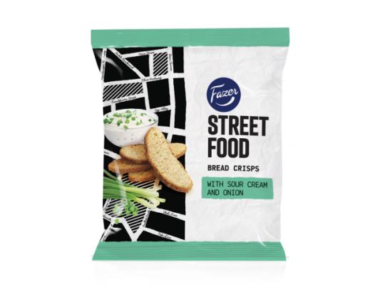 FAZER Street Food leipä välipala smetana ja sipuli 120g