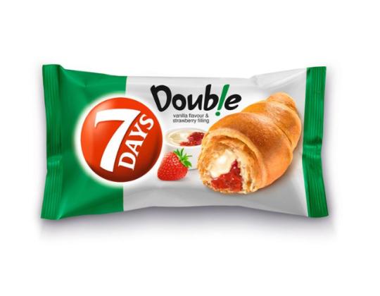 CHIPITA 7 DAYS Double Croissant vanilja-mansikkatäytteellä 60g