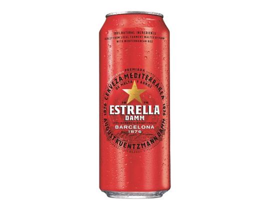 ESTRELLA Damm kevyt olut 4,6% 50cl (tölkki) Espanja