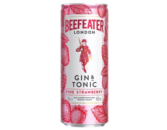 BEEFEATER London Pink Strawberry Gin&Tonic 4,9% 25cl (purk)