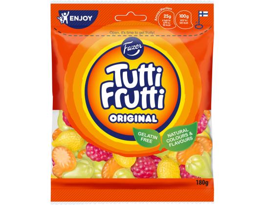 Kummikommid FAZER Tutti Frutti Original Natural 180g