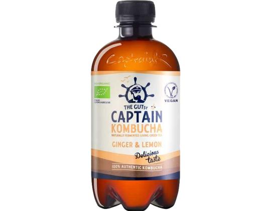 CAPTAIN Kombucha Ginger-Lemon Organic 0,4l (lemmikki)