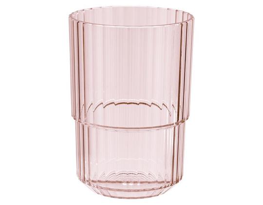 BEST Glass "LINEA" 0,4L muovia, vaaleanpunainen, säilytettävä (APS)