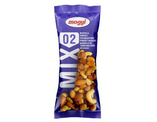 MOGYI Mix 02 sekoitus paahdettuja pähkinöitä, manteleita, rusinoita 100g