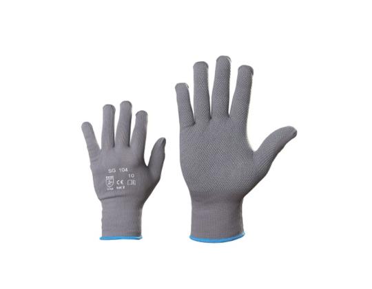 Työhanskat nylon kudotut kumipisteet kämmenessä (SG104) no.11