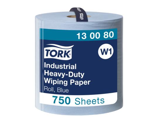 Teollisuuspaperi rullassa TORK Advanced 440 W1 255m 3-layer blue (130080)