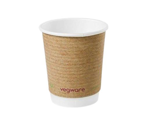 Juomapillit voimapaperi VEGWARE 240 ml ruskea 25 kpl:n pakkaus