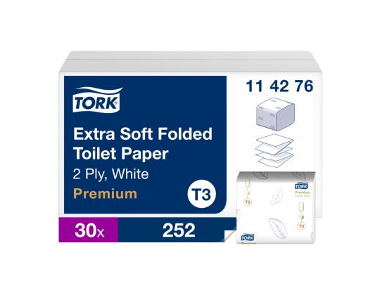 WC-paperi 2-kerroksinen TORK Extra Soft Premium T3 19x11cm 252 arkkia (114276)