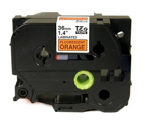 Kirjoitinteippi Brother Strong TZE-SB61 36mm, musta teksti, oranssi pohja